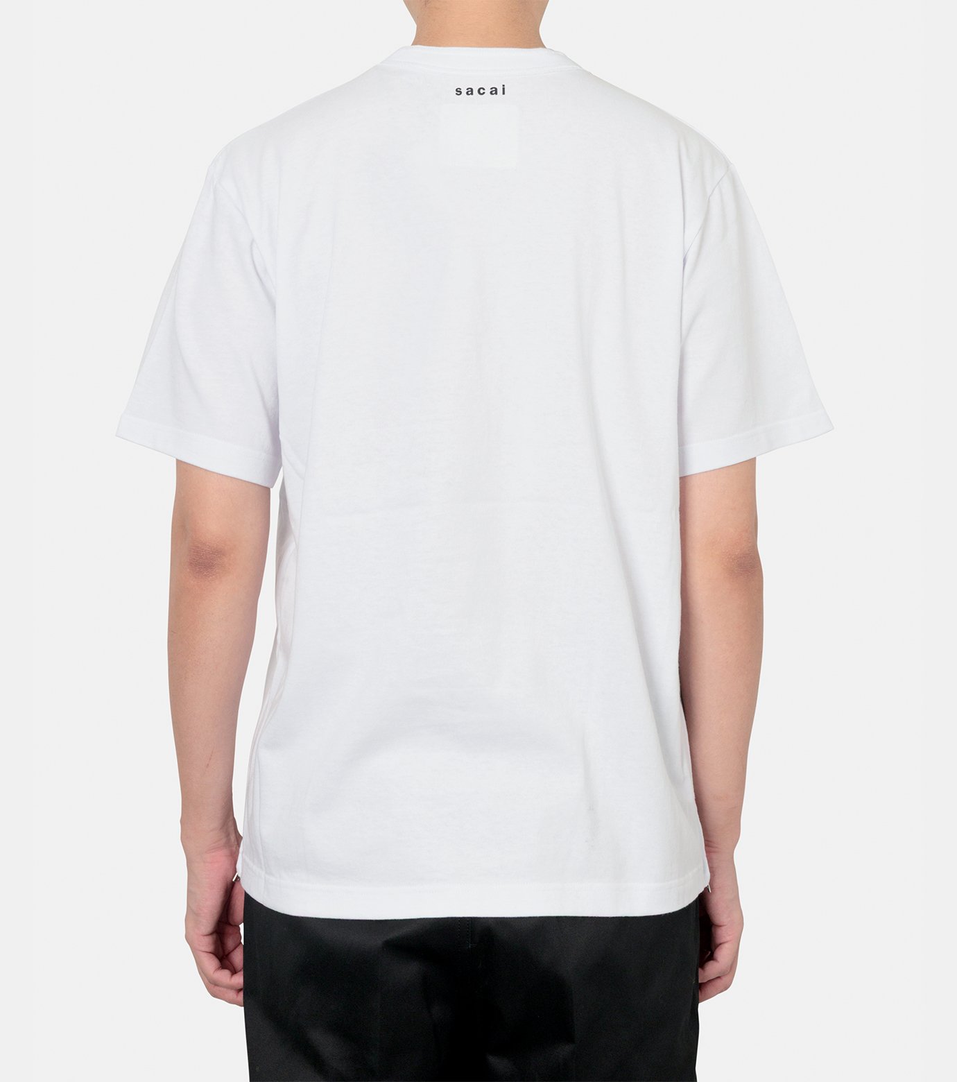 sacai サカイ サイドジップ 異素材切替 半袖Tシャツ ホワイト サカイ - sacai | Side Zip Cotton T-Shirt-White-3の通販 | RESTIR