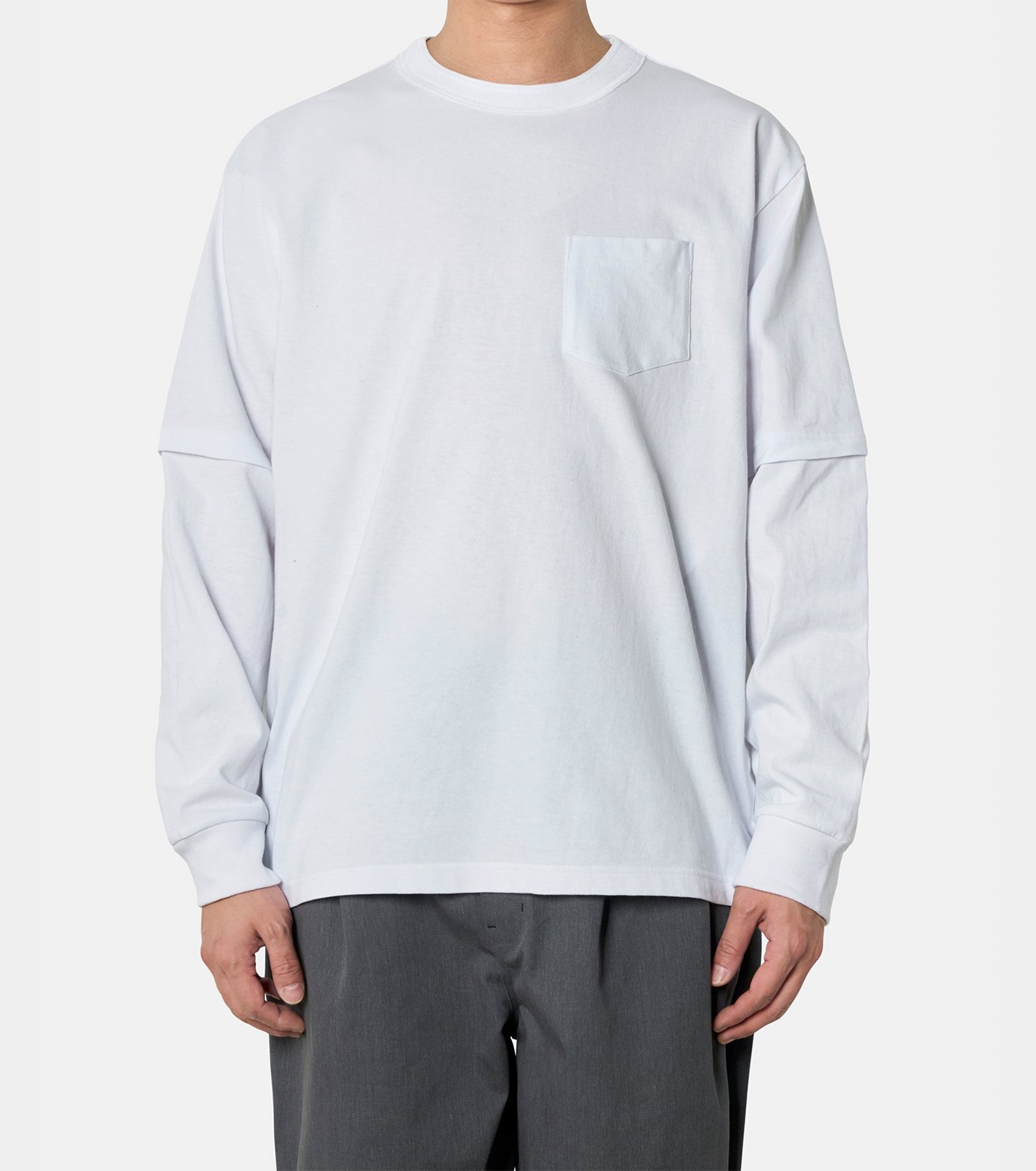 サカイ - sacai | s Cotton Jersey L/S T-Shirt-White-2の通販