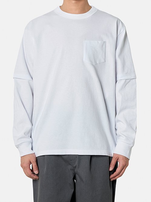 サカイ - sacai | s Cotton Jersey L/S T-Shirt-White-2の通販