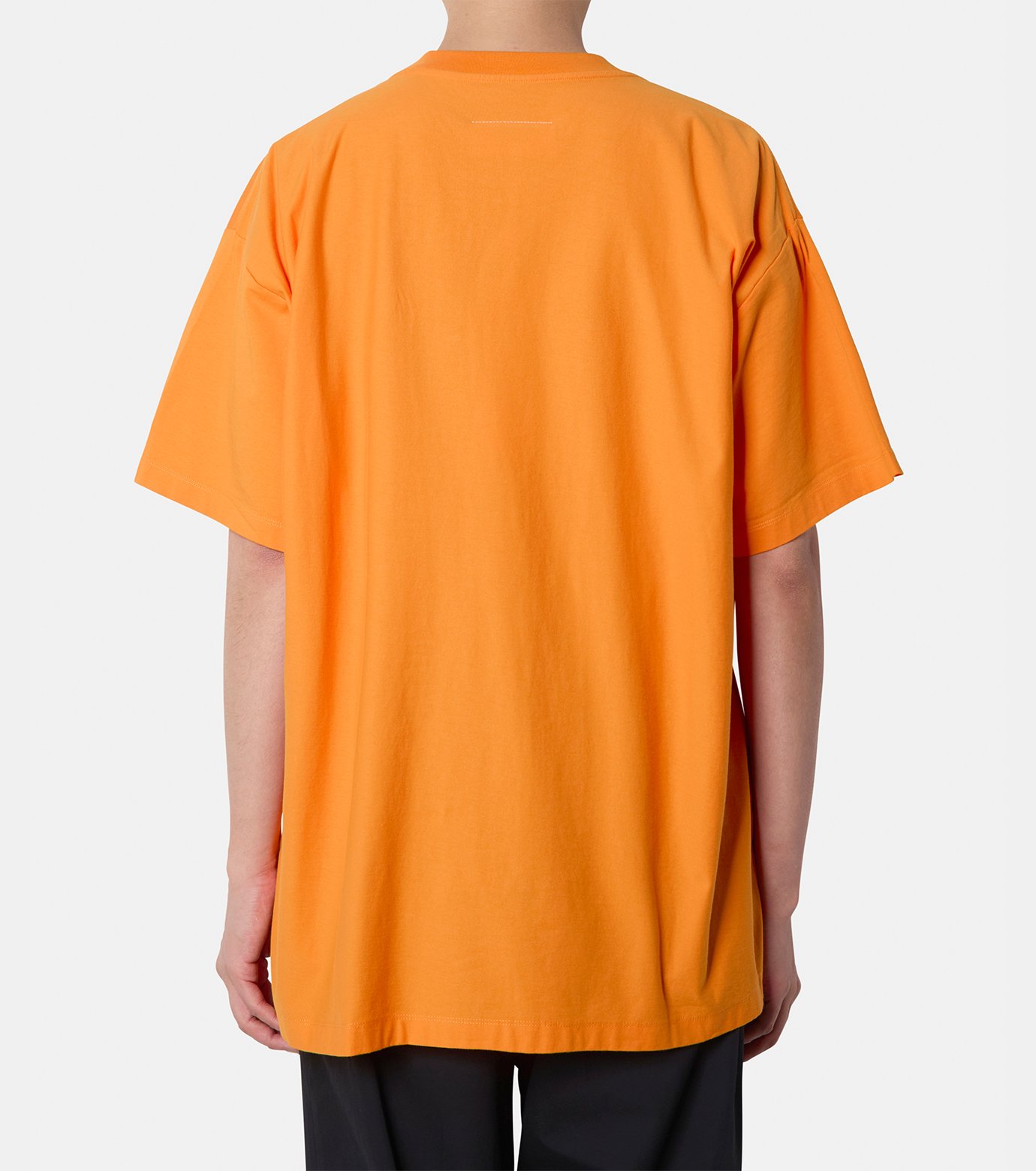 国内発送 メゾン マルジェラ MM6 カレッジロゴTシャツ オレンジ エムエムシックス - MM6 | T-SHIRT-Orange-Mの通販 | RESTIR
