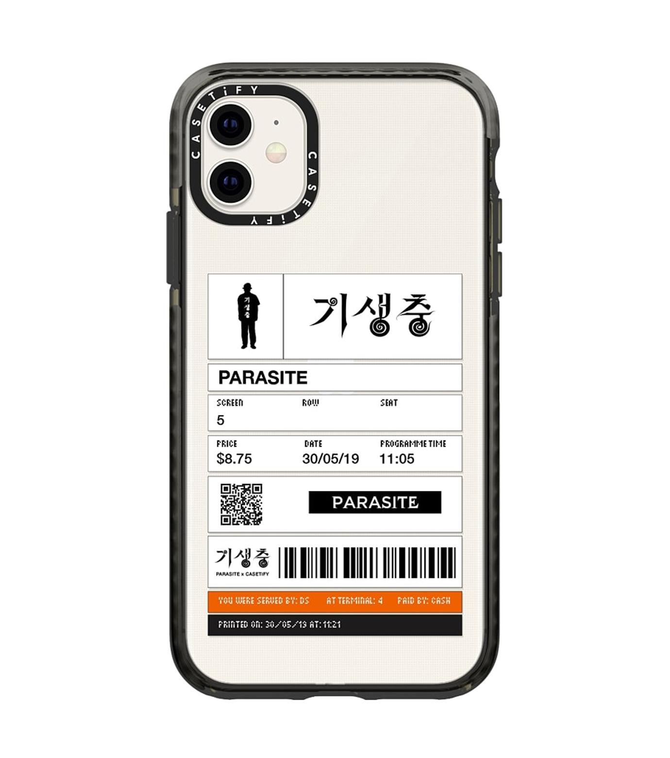 パラサイト 半地下の家族 ケースティファイ Parasite Casetify Ticket Qr Code Iphone 11 Black Fの通販 Restir リステア