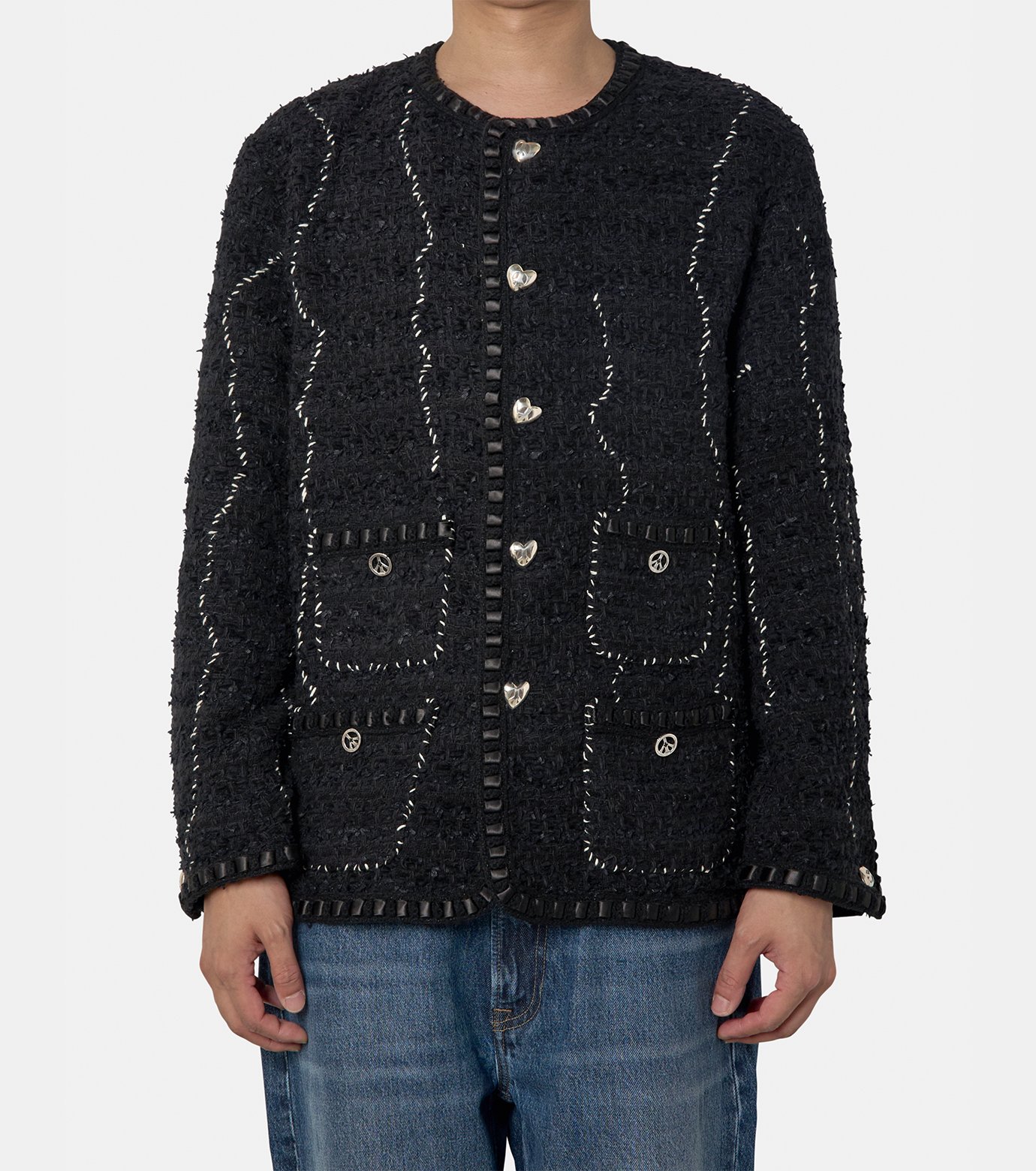 レディーメイド - READYMADE | TWEED HOBO JACKET-Black-2の通販