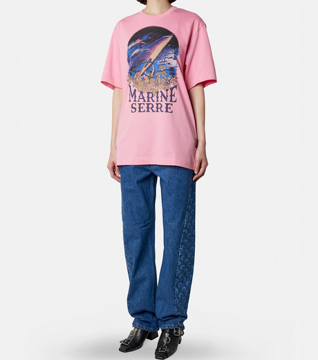 マリーンセル　Tシャツ　Sサイズ MARINE SERRE Marine Serre マリーン セル Tシャツ Moon Logo