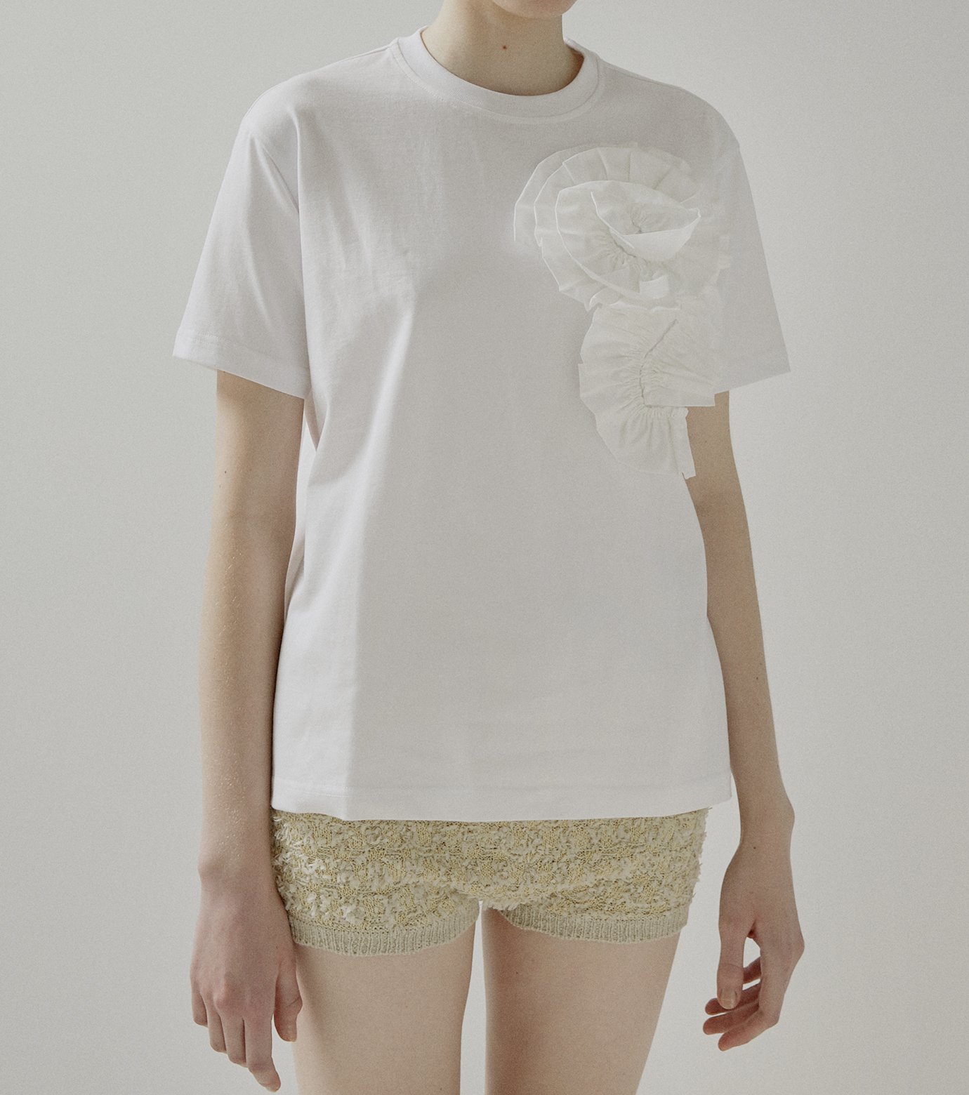 レア VIVIANO / Ruffle T-shirt Tシャツ ヴィヴィアーノ VIVIANO