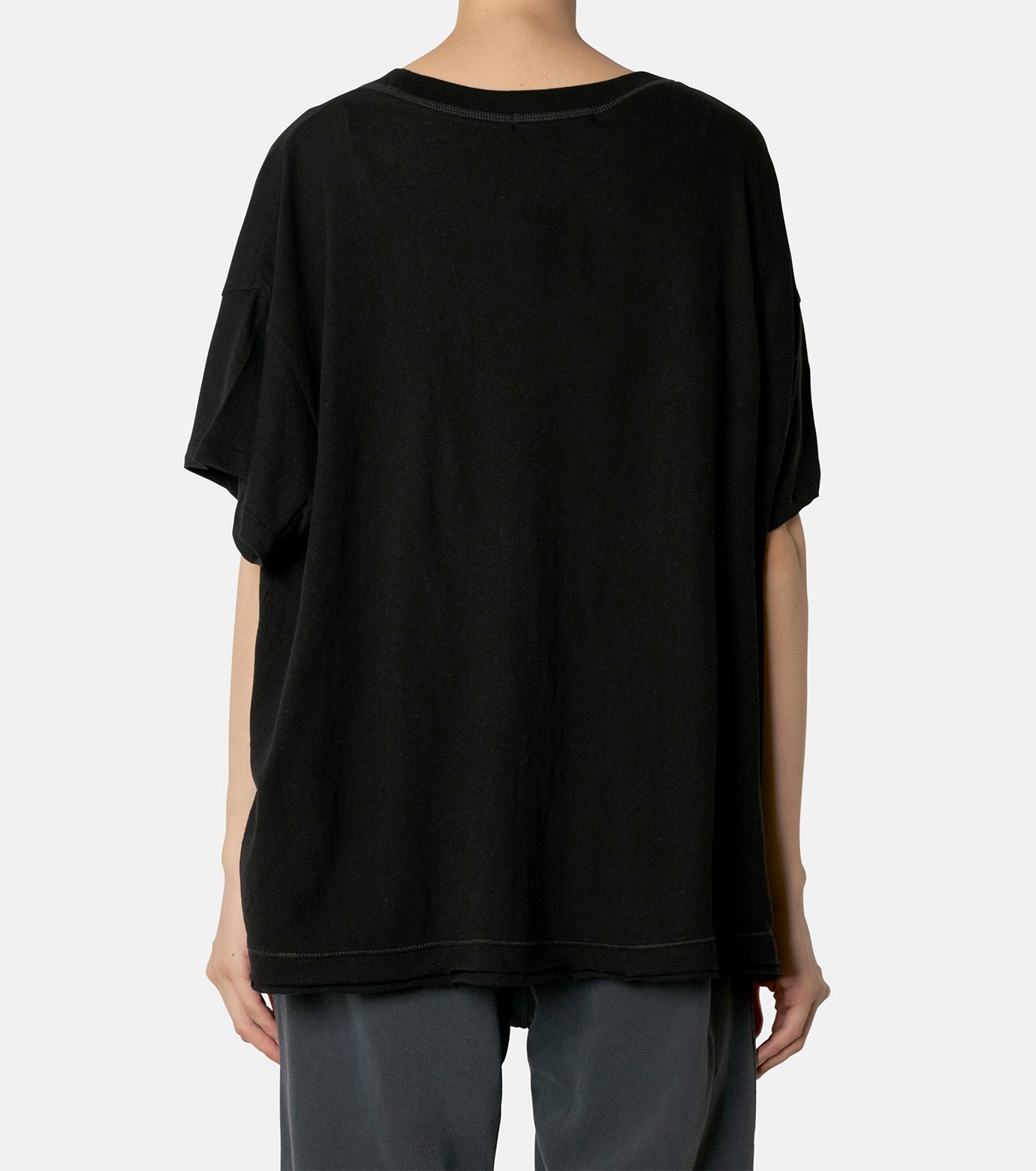 オープンワイワイ - OPEN YY | Scoop Neck Phonetic Tee-Black-Sの通販