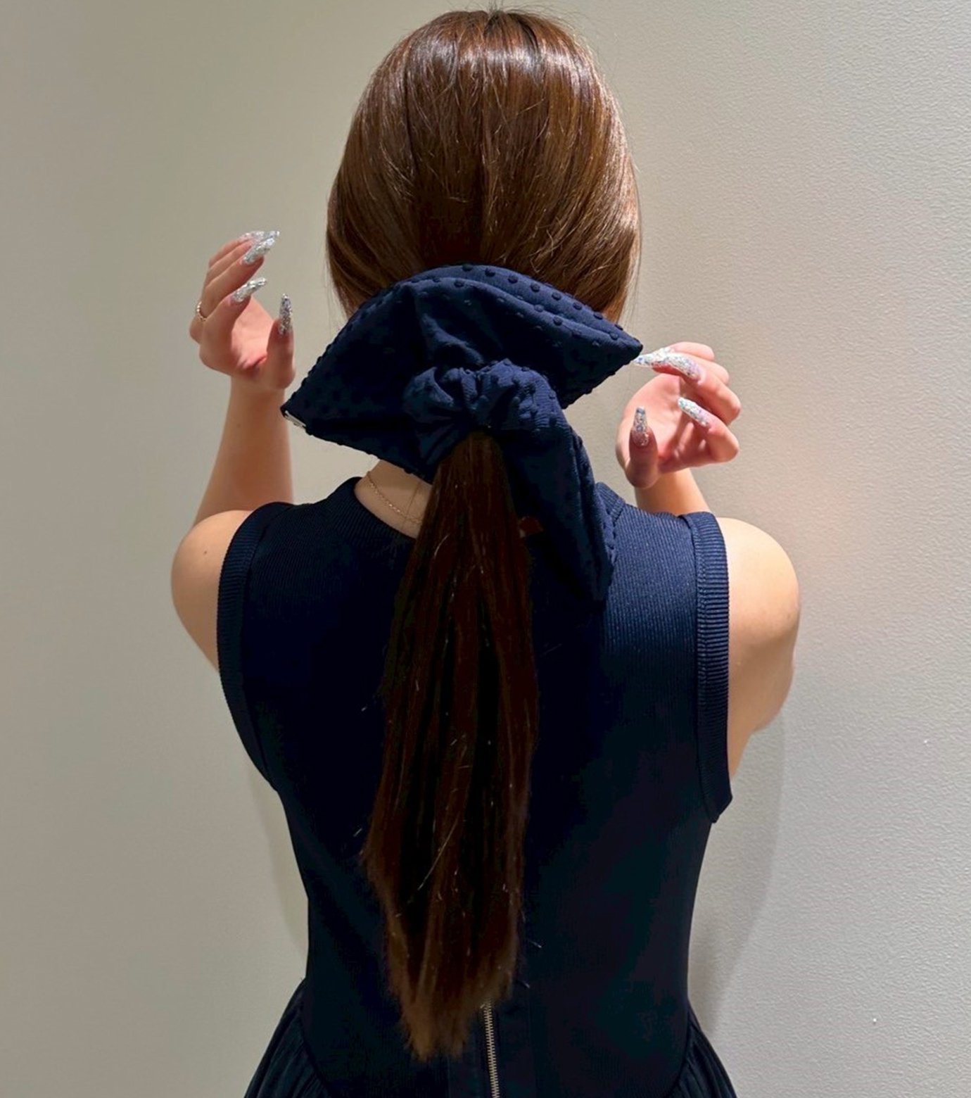 ヘアアクセサリー heyep Dot Jacquard SquareMediumScrunchie ヘイップ - heyep | Dot Jacquard Square Medium | RESTIR リステア