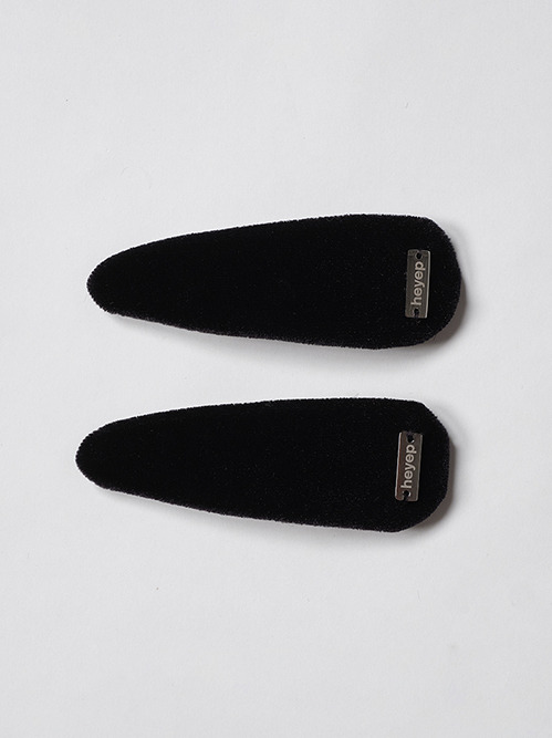 ヘイップ - heyep | Velour Hair Clip (2pcs set)-Black-Fの通販